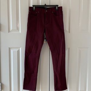 J Crew Burgundy Corduroys